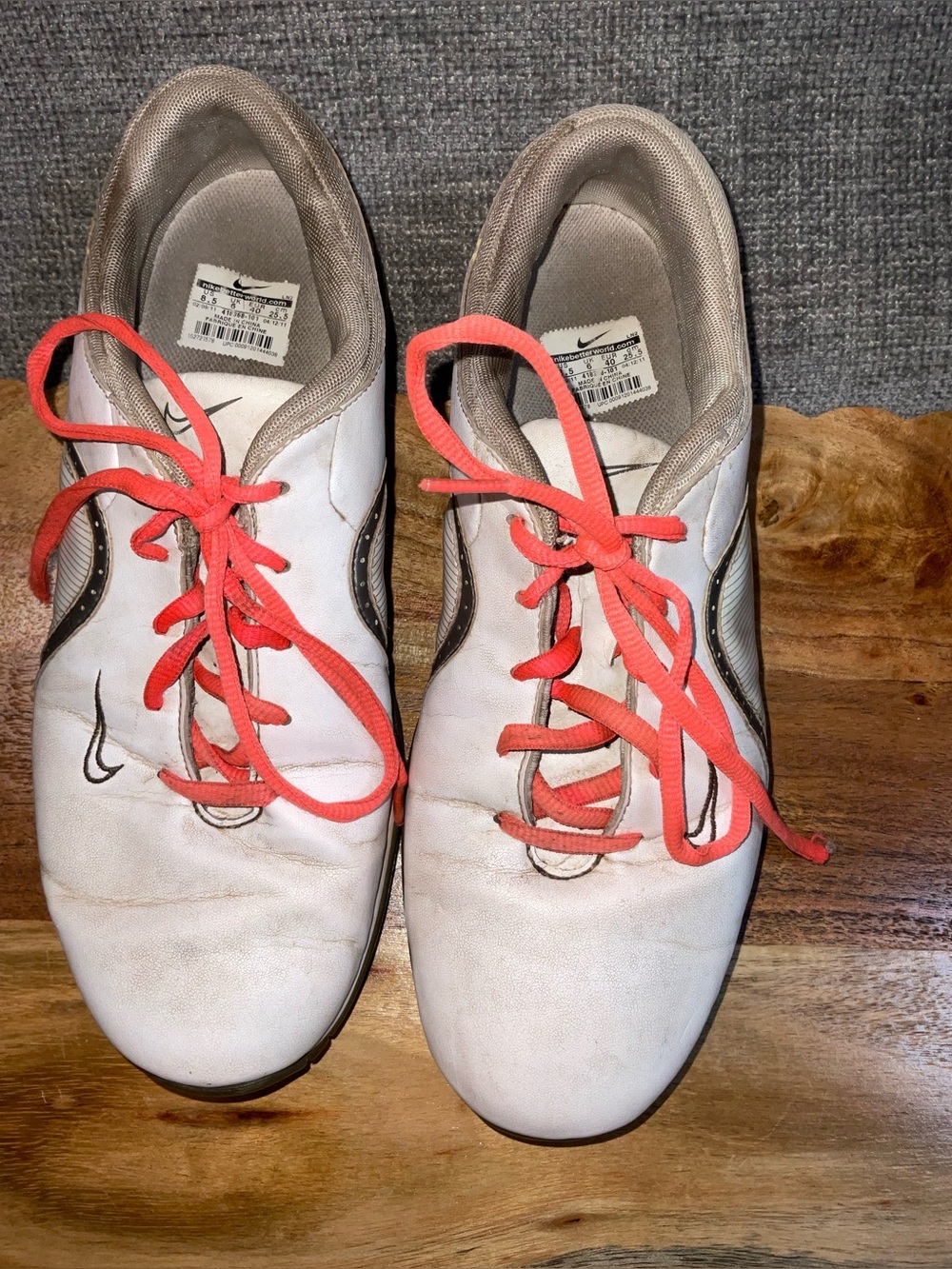 Nike Womens Ace Golf Cleats White Lace Up Low Top Size 8.5